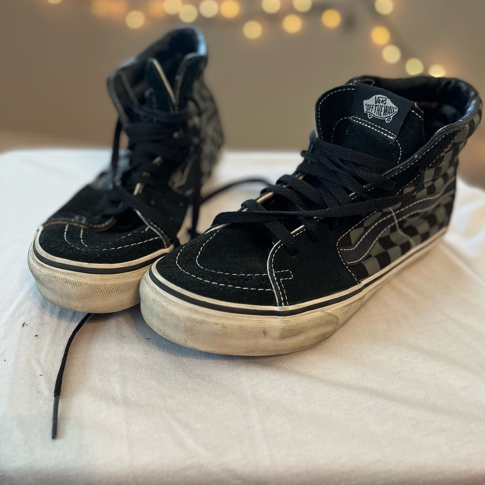 Vans Sk8-Hi Canvas Black & Gray Shoes